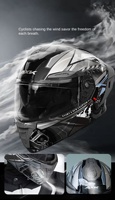 Nouveau casque de moto intégral Kaizehui certifié DOT, coque en ABS, modèle 002, visière auto-teintée pour hommes et femmes, toutes saisons