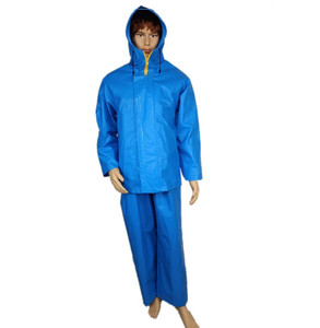 Veste haute visibilité en PVC et polyester, combinaison <span class=keywords><strong>de</strong></span> <span class=keywords><strong>pluie</strong></span> imperméable, manteau imperméable, pantalon <span class=keywords><strong>de</strong></span> pêche robuste pour homme - Product Image 6