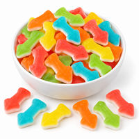 Bonbons gélifiés halal en gros aux saveurs de fruits, bonbons gélifiés à marque privée, bonbons gélifiés acidulés, confiseries en vrac, fabricant de bonbons