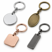 Porte-clés en métal vierges personnalisables avec logo, assortiment sur mesure, cadeau promotionnel en gros, fournisseur et fabricant en vrac