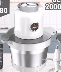 Hachoir à viande électrique robuste Hoffmans 2000W <span class=keywords><strong>avec</strong></span> grand bol de 8L et protection contre la surchauffe pour pâte de manioc et d'igname cuites - Product Image 4