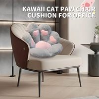 Coussin de siège en tissu peluche doux en forme de patte de chat, coussin de sol pour fauteuil de jeu, chaise d'ordinateur