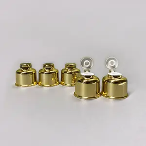 Tappo ribaltabile in argento dorato per mani Toner per animali domestici bottiglia 24/410 a forma di campana tappi superiori a scatto