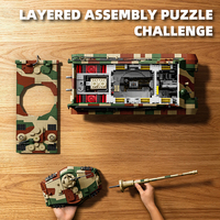 Kit de construction de char lourd Tiger II King Tiger 1:16, 7261+ pièces, briques de véhicule blindé militaire, modèle de collection à assembler soi-même