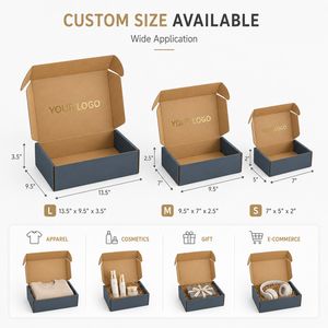 Cajas de Cartón Corrugado con Logotipo Estampado en Oro Personalizado, para Envíos de Comercio Electrónico, Ropa y Regalos, Plegables y Planas, Más Vendidas - Product Image 4