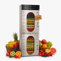 34-laags roestvrijstalen heteluchtoven Fruitdehydratormachine Dubbele boven-/onderlaagregeling 110/220V Hoog multifunctioneel