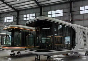 Capsula Spaziale Pieghevole di Lusso Minimalista, Modulo Prefabbricato per Hotel, Pod per Glamping Esterno, Resort, <span class=keywords><strong>Casa</strong></span> Mobile Piccola - Product Image 2