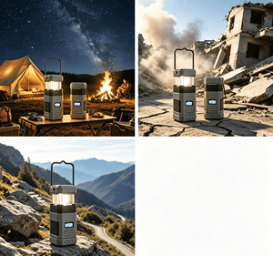 Radio numérique DAB avec affichage, canal d'urgence <span class=keywords><strong>EWF</strong></span>, haut-parleur intégré, lampe de camping extérieure, portable, à manivelle et solaire - Product Image 5