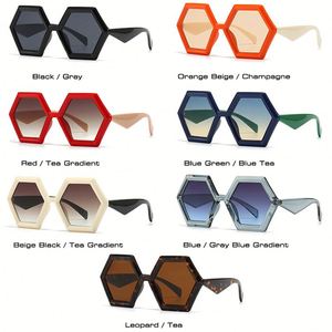 Lunettes de soleil rétro polygonales carrées personnalisées avec logo 2025, UV400, pour femmes, double couleur, octogonales - Product Image 4