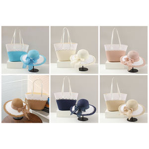 Chapeau <span class=keywords><strong>de</strong></span> soleil à large bord <span class=keywords><strong>sac</strong></span> fourre-tout marron vacances d'été voyage Shopping femmes <span class=keywords><strong>plage</strong></span> rayé chapeau <span class=keywords><strong>de</strong></span> paille ensemble <span class=keywords><strong>de</strong></span> sacs <span class=keywords><strong>de</strong></span> <span class=keywords><strong>plage</strong></span> - Product Image 6