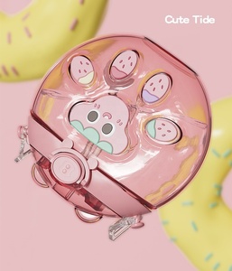 Phim hoạt hình mới <span class=keywords><strong>donut</strong></span> với rơm phun, hình dạng Dễ Thương Dây đeo di động, sinh viên nhựa phim hoạt hình chai nước - Product Image 5