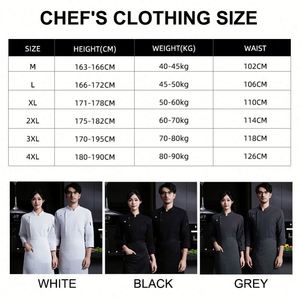 Uniforme de Chef Blanco y Negro, Chaqueta de Chef Personalizada a Precio Económico, Uniforme de Camarero para Restaurante, Hotel, Cocina, Chaqueta de Chef Japonesa Personalizada - Product Image 3