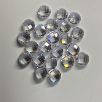 Pierres précieuses en vrac en zircon cubique, coupe ronde à damier, dos plat, 7 mm, vert grenat, rose, jaune, orange, blanc, améthyste