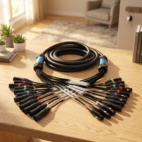 Câble XLR professionnel 8 canaux, câble multipaire multimédia 8 paires mâle-femelle, rallonge audio équilibrée XLR 3 broches