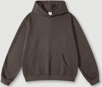 Sudaderas con capucha de tela de rizo de manga larga 445GSM personalizadas de gran tamaño y alta calidad, diseño de logotipo propio, Sudadera con capucha colorida para hombre