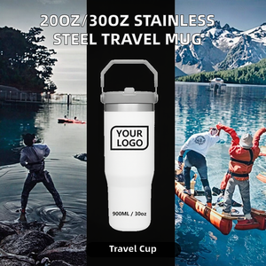 20oz Travel Tumbler Mug Double Wall Vacuum Insulated <b>Coffee</b> Mug for Handle 600ml Stainless Steel Leak-Proof BPA Free - Product Image 2