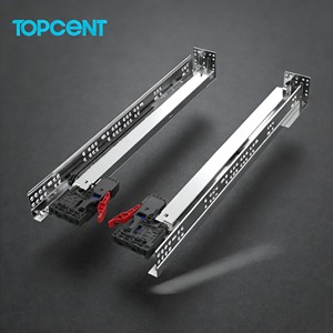 Glissières de tiroir dissimulées à fermeture amortie, à ouverture par poussée, à trois sections, à <span class=keywords><strong>rail</strong></span> télescopique dissimulé - Product Image 2