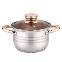 Ensemble de 8 ustensiles de cuisine en acier inoxydable avec couvercles en verre, compatibles induction, écologiques, comprenant une marmite à soupe et des casseroles/pannes pour la cuisine