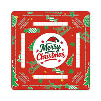 Tapis de Mahjong en Caoutchouc de Noël Antidérapant Pliable Durable Impression Personnalisée Tapis de Jeu de Fêtes Emballage Personnalisé