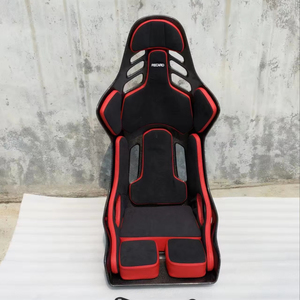 Siège de course Recaro Podium en fibre de carbone noir et rouge pour la course automobile professionnelle - Product Image 1