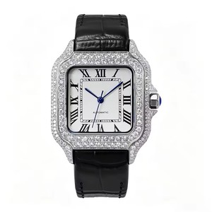 Montre carrée de luxe pour femme GEZFEEL, en moissanite, verre saphir, chiffres romains, étanche 5 bars, affichage analogique - Product Image 5