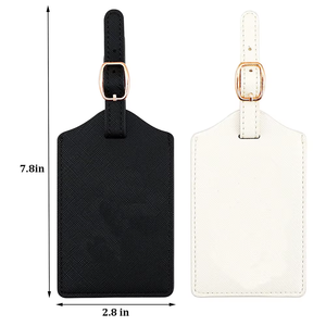 Özel seyahat bagaj etiketleri PU deri seyahat etiketleri bavul etiketleri kimlik kartları ile tanımlayıcılar - Product Image 5