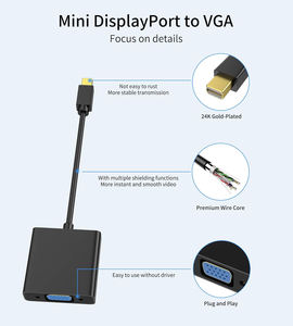 <span class=keywords><strong>Adaptateur</strong></span> <span class=keywords><strong>Mini</strong></span> DisplayPort vers <span class=keywords><strong>VGA</strong></span> <span class=keywords><strong>Port</strong></span> d'affichage DP vers <span class=keywords><strong>VGA</strong></span> (Compatible Thunderbolt) <span class=keywords><strong>Adaptateur</strong></span> mâle vers femelle pour ThinkPad SurfacePro PC - Product Image 2