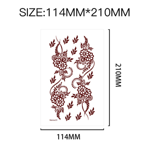 Adesivi <span class=keywords><strong>temporanei</strong></span> impermeabili da donna con tatuaggio henné carta bianca finta tatuaggio mano e gamba manica acqua trasferimento corpo arte Design - Product Image 6