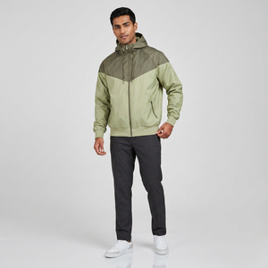 Veste coupe-vent réfléchissante en polyester pour homme avec impression personnalisée du logo sur le devant, imperméable, coupe-vent d'extérieur pour homme - Product Image 1