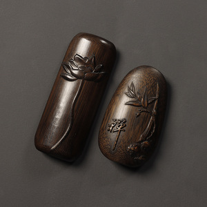 Ensemble de cuillères à thé en bambou sculpté, couleur antique, accessoires de cérémonie du thé portables, ensemble de thé Kung Fu - Product Image 4