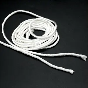 Non-Flammable 1700 Degree Centigrade High Silica Fiberglass Braid Rope