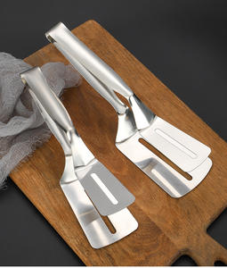 Pinces de cuisine en acier inoxydable 304 de qualité supérieure, polyvalentes, pour pain, steak frit et barbecue, vente en gros - Product Image 2