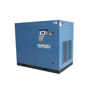 25hp 18.5kw Bule AC 380V 175HP Permanent Magnet Inverter Variable frequency Screw air Compressor For Air Cooling