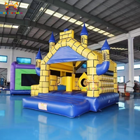Château gonflable combiné avec trampolines |   Matériau PVC 0,55 mm |   Usage commercial |   Installation facile |   Taille et couleur personnalisables |