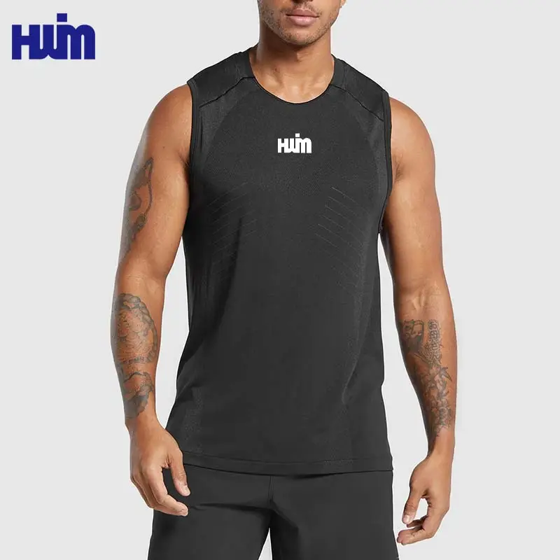 Débardeur d'entraînement doux à séchage rapide pour hommes Fitness Performance Muscle Chemises sans manches Gym Training Musculation Gilet