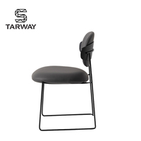 Chaise de salle à manger en bois, cuir, éponge et métal, design cool, nouvelle arrivée en gros