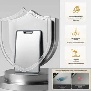 <span class=keywords><strong>Tagliere</strong></span> <span class=keywords><strong>in</strong></span> <span class=keywords><strong>acciaio</strong></span> inossidabile 304 a doppio lato antibatterico con bordo <span class=keywords><strong>in</strong></span> Silicone antiscivolo <span class=keywords><strong>tagliere</strong></span> <span class=keywords><strong>in</strong></span> titanio - Product Image 3