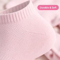 Chaussettes courtes respirantes pour femmes avec logo personnalisé, confort premium, pour yoga, gym, fitness, course à pied, entraînement et usage quotidien décontracté