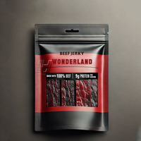 Pochette de sac de jerkey biltong séchée personnalisée avec fenêtre transparente