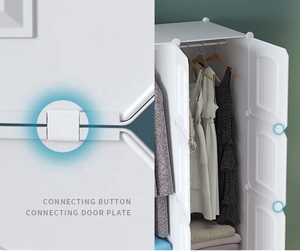 מפעל שקע 3d לבן צבע רב-דלת פלסטיק ארון אחסון נעליים מתלה קל להרכיב - Product Image 6