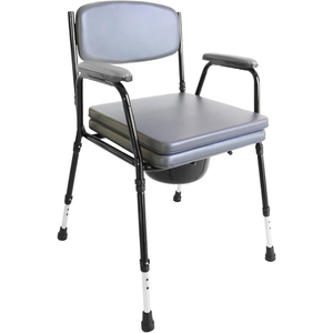 <b>Padded</b> Commode <b>Chair</b> with Portable Toilet (2 in 1), Toilet <b>Chair</b> for Seniors, Commode <b>Chair</b>, Toilet Lift <b>Chair</b> for the Elderly - Product Image 1
