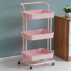 Chariot de rangement de <span class=keywords><strong>cuisine</strong></span> polyvalent à 3 étagères, design élégant en métal pour organiser les condiments et les ustensiles - Product Image 4