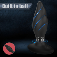Plug anal sans fil télécommandé à billes rotatives, 9 vibrations, étanche IPX7, en silicone, jouets pour adultes, vente en gros, usine OEM