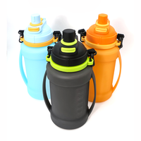 Gobelet pliable de qualité alimentaire de grande capacité 2L pour l'extérieur, tasse pliable en Tritan, isolation thermique 12-24 heures, compatible lave-vaisselle