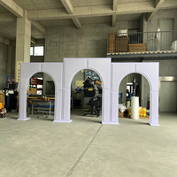 Papan Latar Belakang Pernikahan 3D Muwei Putih, Stand Panel Bunga untuk Pajangan