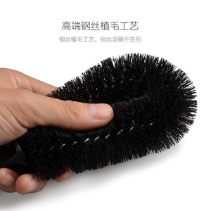 Car Tire <b>Brush</b> Black 13Cm Bristles Tire Cleaning <b>Wheel</b> Hub <b>Brush</b> For Car Wash - Product Image 2