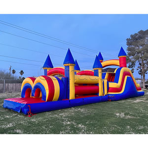 <span class=keywords><strong>Carrera</strong></span> de Obstáculos Inflable para Alquiler en Fiestas, Parque de Aventuras al Aire Libre, Castillo Inflable con Tobogán y Obstáculos - Product Image 4