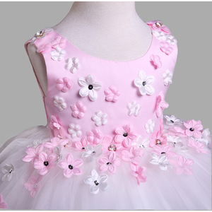 Children's Performance <b>Dress</b> Red Tulle A-Line Scoop Neck Flower Girl Costume For <b>Dance</b> Photography Spring 2015 - Product Image 3