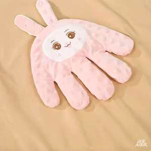 Coussin de réconfort en peluche Lapin Rose avec fonction de tapotement, autonomie de 4H, dos en maille respirante, jouet apaisant pour bébé - Product Image 4
