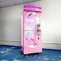 Machine de découpe de cadeaux à monnayeur, cabine unique, motif cœur, enseigne lumineuse, pour salle de jeux familiale intérieure